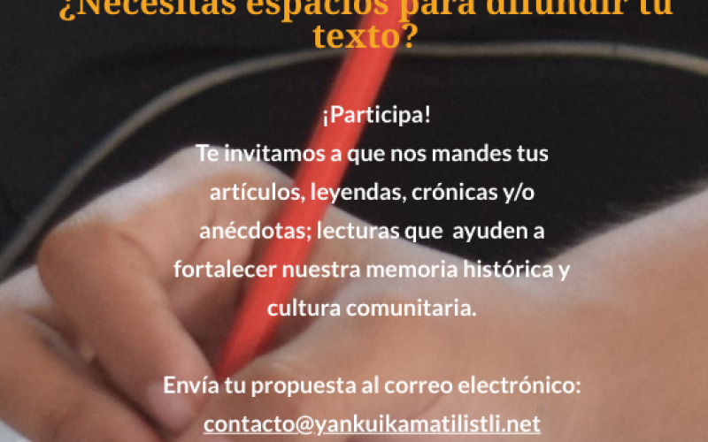 Cartelera Cultural “Mekasentlalistli”