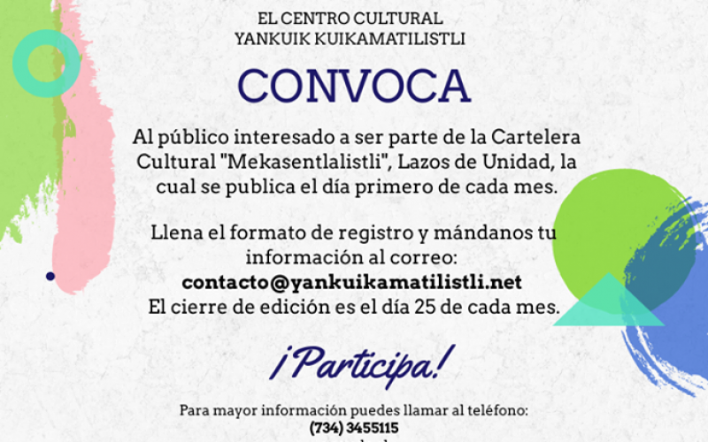 ¿Estas buscando espacios para difundir tus eventos y actividades culturales?